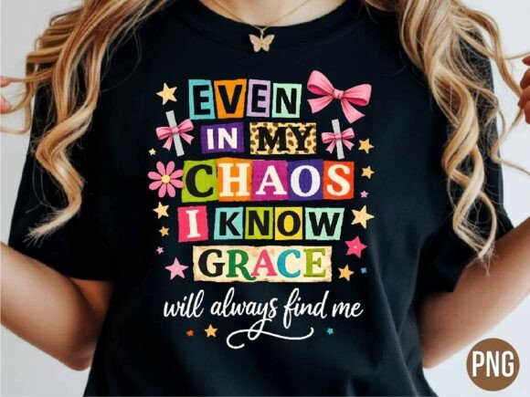 Chaos I Know Grace Boho PNG for T-Shirt Designs