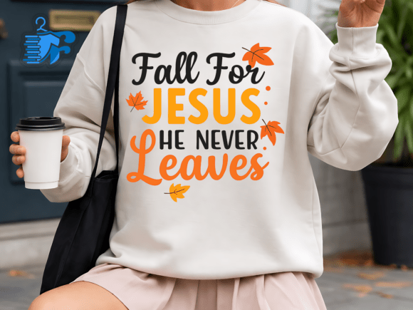 Christian Fall Jesus SVG Design for T-Shirt Designs