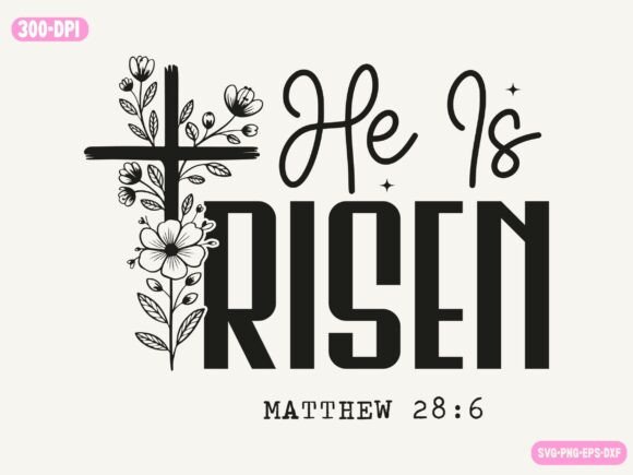 Christian Floral Cross SVG for T-Shirt Designs