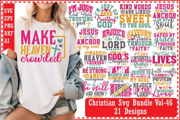 Christian SVG Bundle Vol-46: T-Shirt Designs for Local Branding