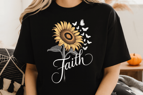 Faith Sunflower PNG, Christian Sunflower