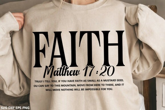 Faith SVG: Bible Verse Design for T-Shirt Designs