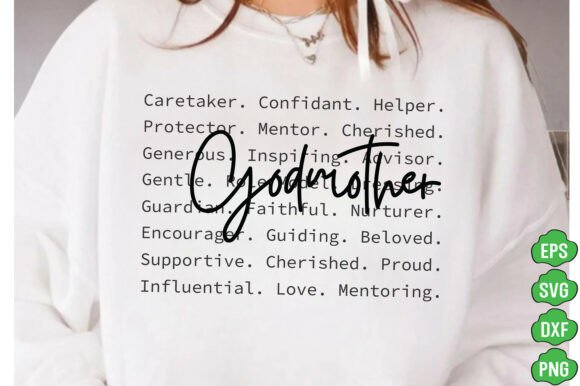 Godmother Words PNG SVG: Jesus T-Shirt Designs