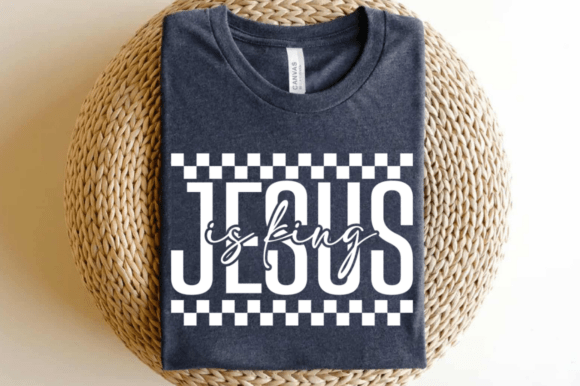 Jesus is King SVG: Retro Stripe T-Shirt Designs