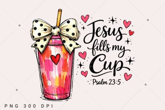 Jesus Loves Me Cup PNG, Jesus Valentine