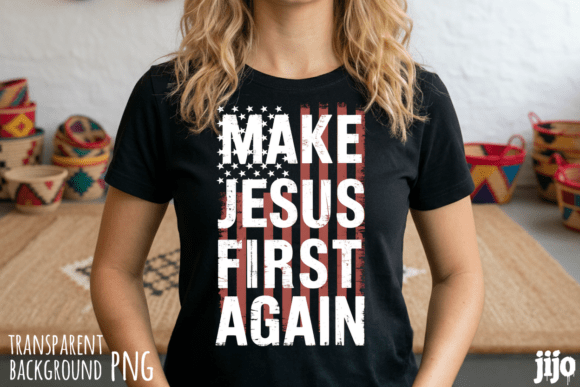 Jesus Patriotic Christian Flag PNG T-Shirt Designs