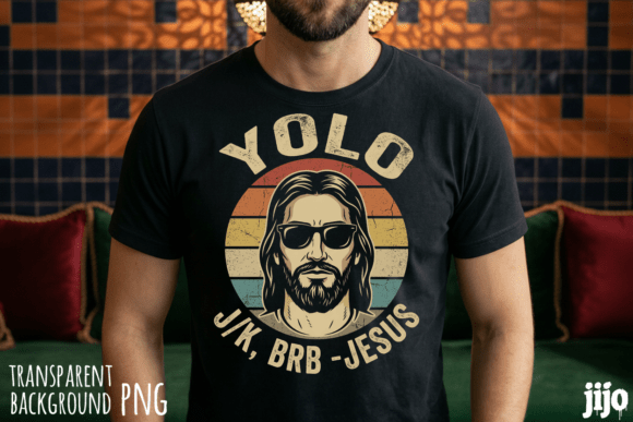 Jesus Yolo Christian Retro PNG: T-Shirt Designs for Local Branding