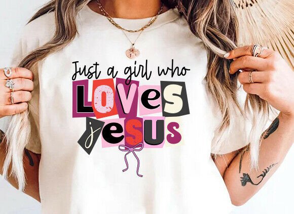 Loves Jesus PNG: Valentine’s Christian T-Shirt Designs