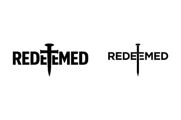 Redeemed Nail Cross Christian Typography T-Shirt Designs
